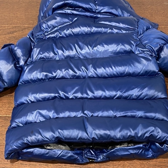 Sam Navy and Black Boys Hooded Down Jacket Size 6 - Picture 6 of 10
